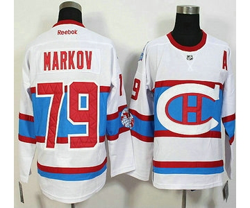 Montreal Canadiens #79 Andrei Markov Reebok White 2016 Winter Classic Premier Jersey