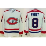 Montreal Canadiens #8 Brandon Prust White Jersey