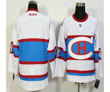 Montreal Canadiens Blank Reebok White 2016 Winter Classic Premier Jersey