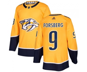 Adidas Predators #9 Filip Forsberg Yellow Home Authentic Stitched NHL Jersey