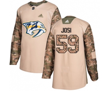 Adidas Nashville Predators #59 Roman Josi Camo Authentic 2017 Veterans Day Stitched Youth NHL Jersey