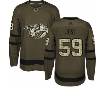 Adidas Nashville Predators #59 Roman Josi Green Salute to Service Stitched Youth NHL Jersey