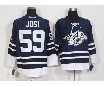 Men's Nashville Predators #59 Roman Josi Navy Blue Third Stitched NHL Reebok Hockey Jersey