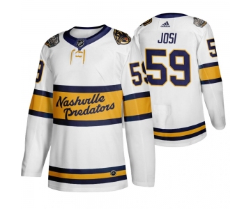 Men's Nashville Predators 59 Roman Josi White 2020 Winter Classic Adidas Jersey