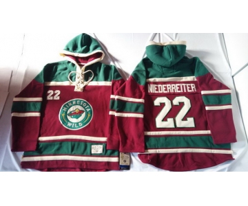 Old Time Hockey Minnesota Wild #22 Nino Niederreiter Red Hoodie