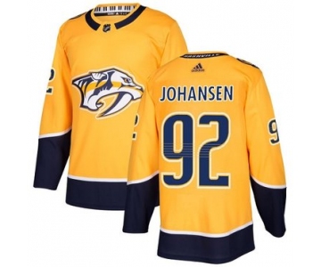 Adidas Predators #92 Ryan Johansen Yellow Home Authentic Stitched NHL Jersey