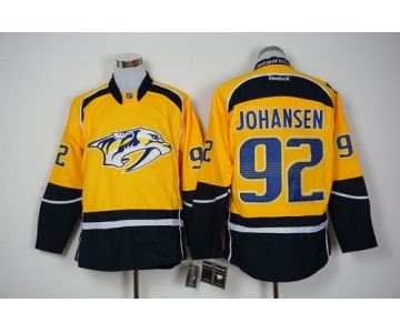 Men's Nashville Predators #92 Ryan Johansen Yellow Reebok Hockey Jersey