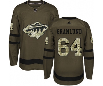 Adidas Wild #64 Mikael Granlund Green Salute to Service Stitched NHL Jersey