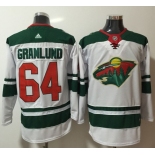 Adidas Wild #64 Mikael Granlund White Road Authentic Stitched NHL Jersey