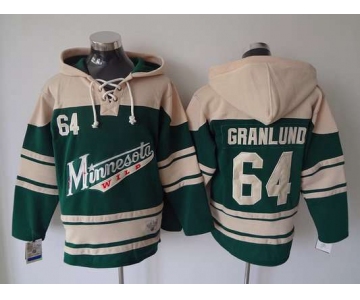 Men's Minnesota Wild #64 Mikael Granlund Old Time Hockey Green Hoodie