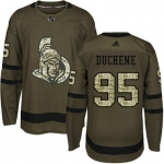 Kid Adidas Senators 95 Matt Duchene Green Salute to Service Stitched NHL Jersey