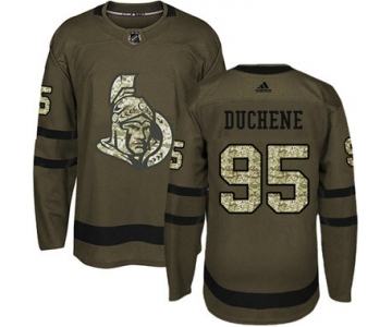 Kid Adidas Senators 95 Matt Duchene Green Salute to Service Stitched NHL Jersey