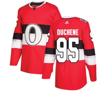Kid Adidas Senators 95 Matt Duchene Red Authentic 2017 100 Classic Stitched NHL Jersey