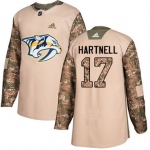 Adidas Predators #17 Scott Hartnell Camo Authentic 2017 Veterans Day Stitched NHL Jersey