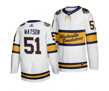 Men's Nashville Predators 51 Austin Watson White 2020 Winter Classic Adidas Jersey