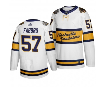 Men's Nashville Predators 57 Dante Fabbro White 2020 Winter Classic Adidas Jersey