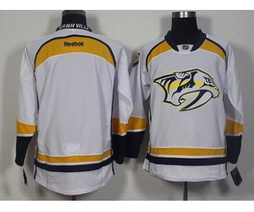 Men's Nashville Predators Blank White Away Hockey Jersey