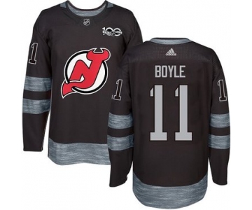 Adidas Devils #11 Brian Boyle Black 1917-2017 100th Anniversary Stitched NHL Jersey