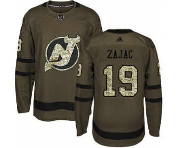 Adidas Devils #19 Travis Zajac Green Salute to Service Stitched NHL Jersey