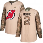 Adidas Devils #2 John Moore Camo Authentic 2017 Veterans Day Stitched NHL Jersey