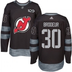 Adidas Devils #30 Martin Brodeur Black 1917-2017 100th Anniversary Stitched NHL Jersey