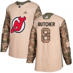 Adidas Devils #8 Will Butcher Camo Authentic 2017 Veterans Day Stitched NHL Jersey