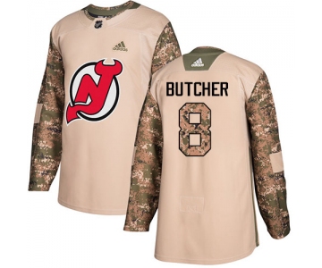 Adidas Devils #8 Will Butcher Camo Authentic 2017 Veterans Day Stitched NHL Jersey