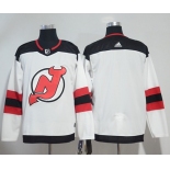 Adidas New Jersey Devils Blank White Road Authentic Stitched NHL Jersey