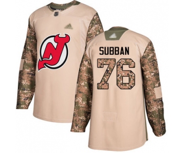 Devils #76 P. K. Subban Camo Authentic 2017 Veterans Day Stitched Hockey Jersey