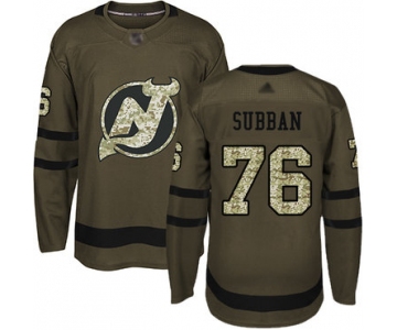 Devils #76 P. K. Subban Green Salute to Service Stitched Hockey Jersey