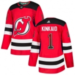 Men's New Jersey Devils #1 Keith Kinkaid Red Drift Fashion Adidas Jersey