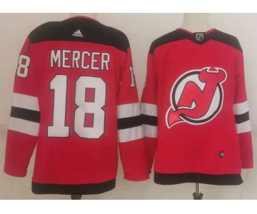 Men's New Jersey Devils #18 Dawson Mercer Red Authentic Jersey