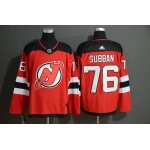 Men's New Jersey Devils 76 P.K. Subban Red Adidas Jersey