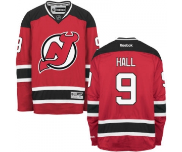Men's New Jersey Devils #9 Taylor Hall Red Home Stitched NHL Reebok Hockey Jersey