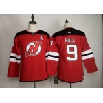 Men's New Jersey Devils 9 Taylor Hall Red Women Adidas Jersey