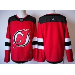 Men's New Jersey Devils Blank Red With Black 2017-2018 Adidas Hockey Stitched NHL Jersey