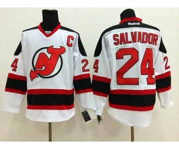 New Jersey Devils #24 Bryce Salvador White Jersey
