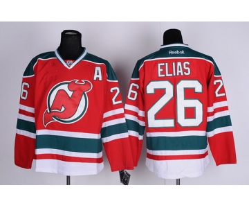 New Jersey Devils #26 Patrik Elias Red With Green Jersey