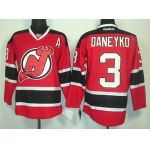 New Jersey Devils #3 Ken Daneyko Red With Black Jersey