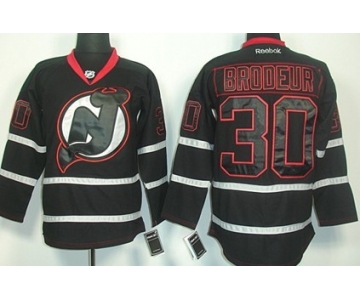New Jersey Devils #30 Martin Brodeur Black Ice Jersey