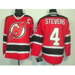 New Jersey Devils #4 Scott Stevens Red With Black Jersey