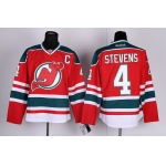 New Jersey Devils #4 Scott Stevens Red With Green Jersey