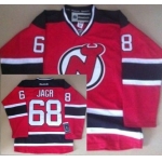 New Jersey Devils #68 Jaromir Jagr Red With Black Jersey