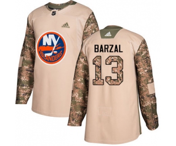 Adidas Islanders #13 Mathew Barzal Camo Authentic 2017 Veterans Day Stitched NHL Jersey