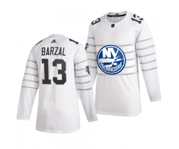 Men's New York Islanders #13 Mathew Barzal White 2020 NHL All-Star Game Adidas Jersey