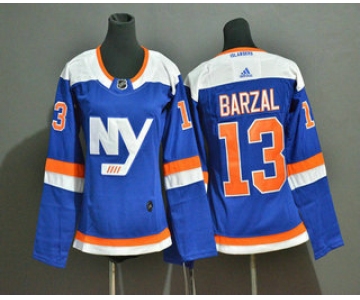 Women's New York Islanders #13 Mathew Barzal New Blue Home 2019 Hockey Adidas Stitched NHL Jersey