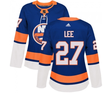 Adidas New York Islanders #27 Anders Lee Royal Blue Home Authentic Women's Stitched NHL Jersey