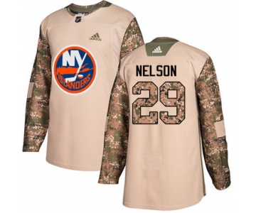 Adidas Islanders #29 Brock Nelson Camo Authentic 2017 Veterans Day Stitched NHL Jersey
