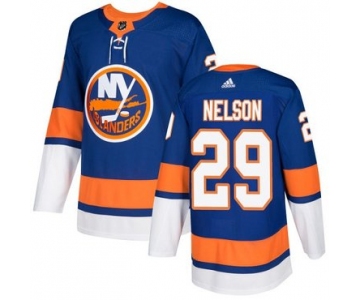 Adidas Islanders #29 Brock Nelson Royal Blue Home Authentic Stitched NHL Jersey