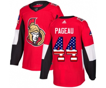 Adidas Senators #44 Jean-Gabriel Pageau Red Home Authentic USA Flag Stitched NHL Jersey